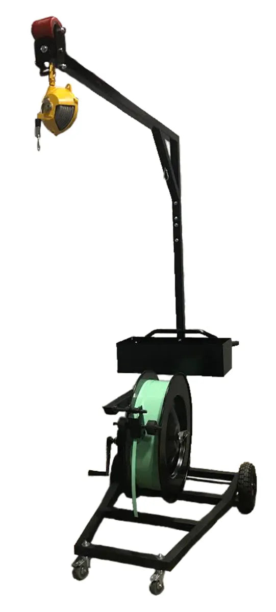 Belly Bander (horizontal version w/ tool mast) (Oscillated) for Steel and Poly Strapping