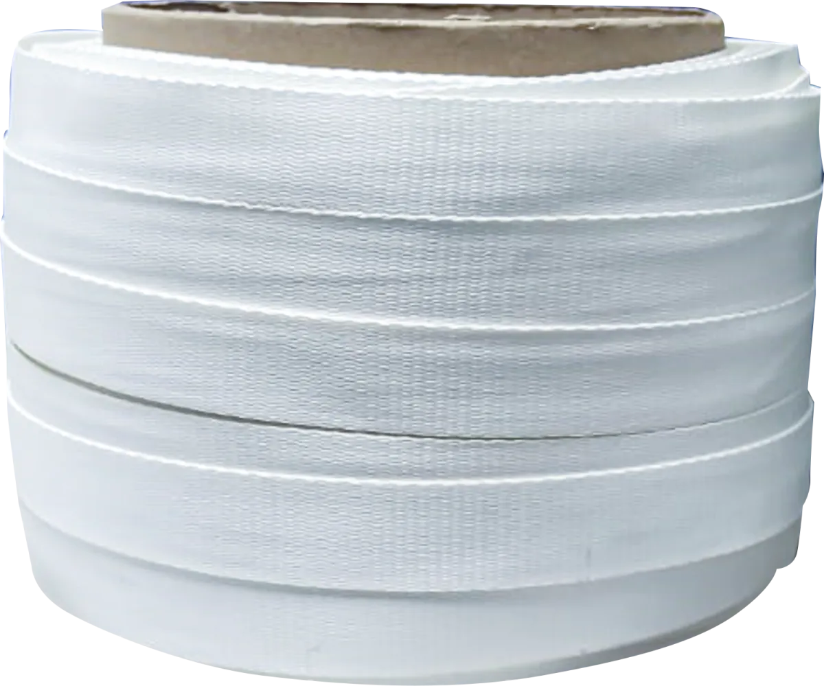 3/4" x .050" Heavy Duty Woven Poly Cord 1640' Strapping Coil - White