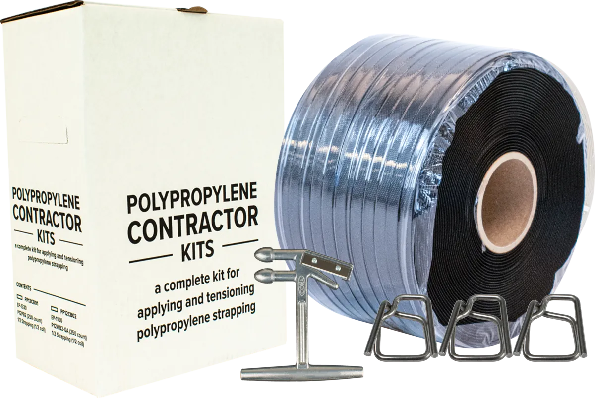 Polypropylene Strapping Kit for 1/2", Contractor - Wire Buckles