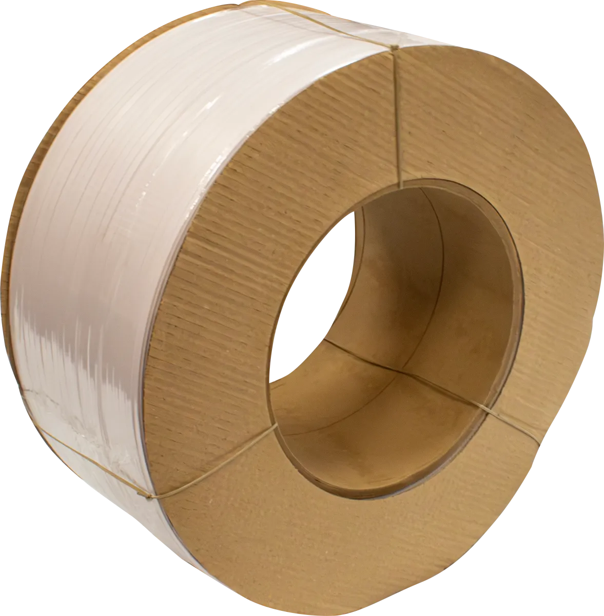 Polypropylene Strapping Coil - White 3/8” x .024” x 12,900’ Machine Grade, 8 x 9 Core