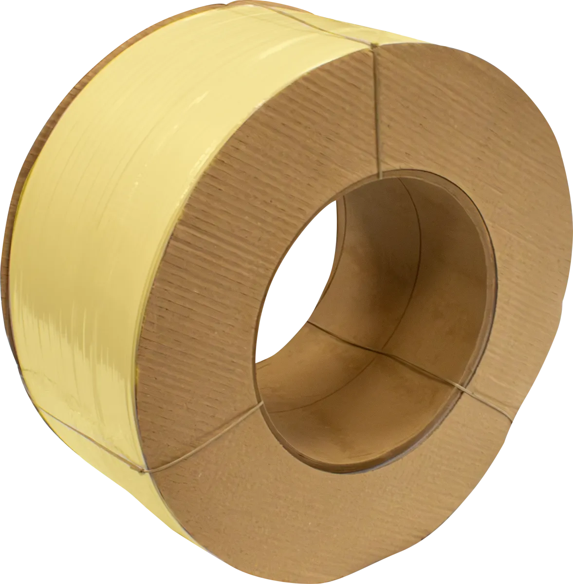 Polypropylene Strapping Coil - Yellow 3/8” x .024” x 12,900’ Machine Grade, 8 x 9 Core
