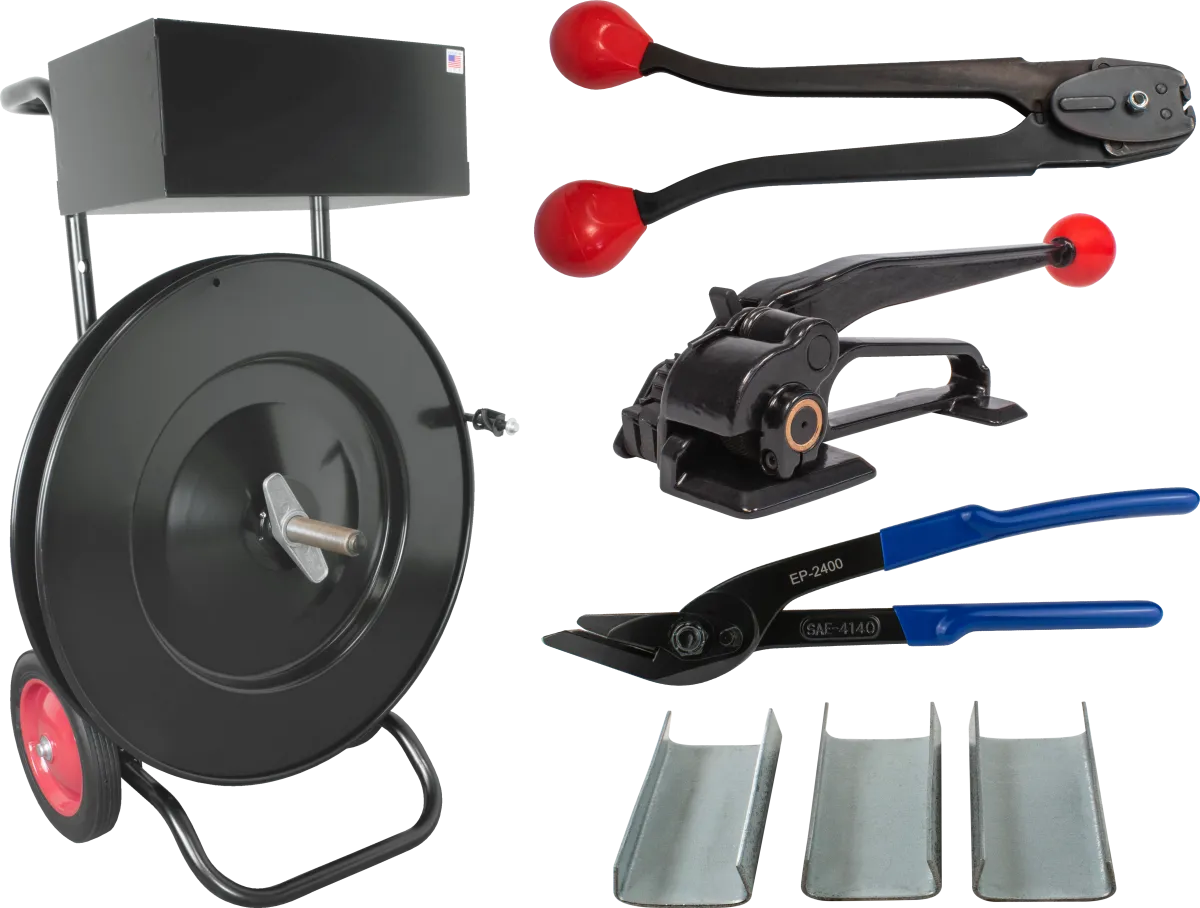 Steel Kit Economy for 1/2" Steel Strapping, Open Seals