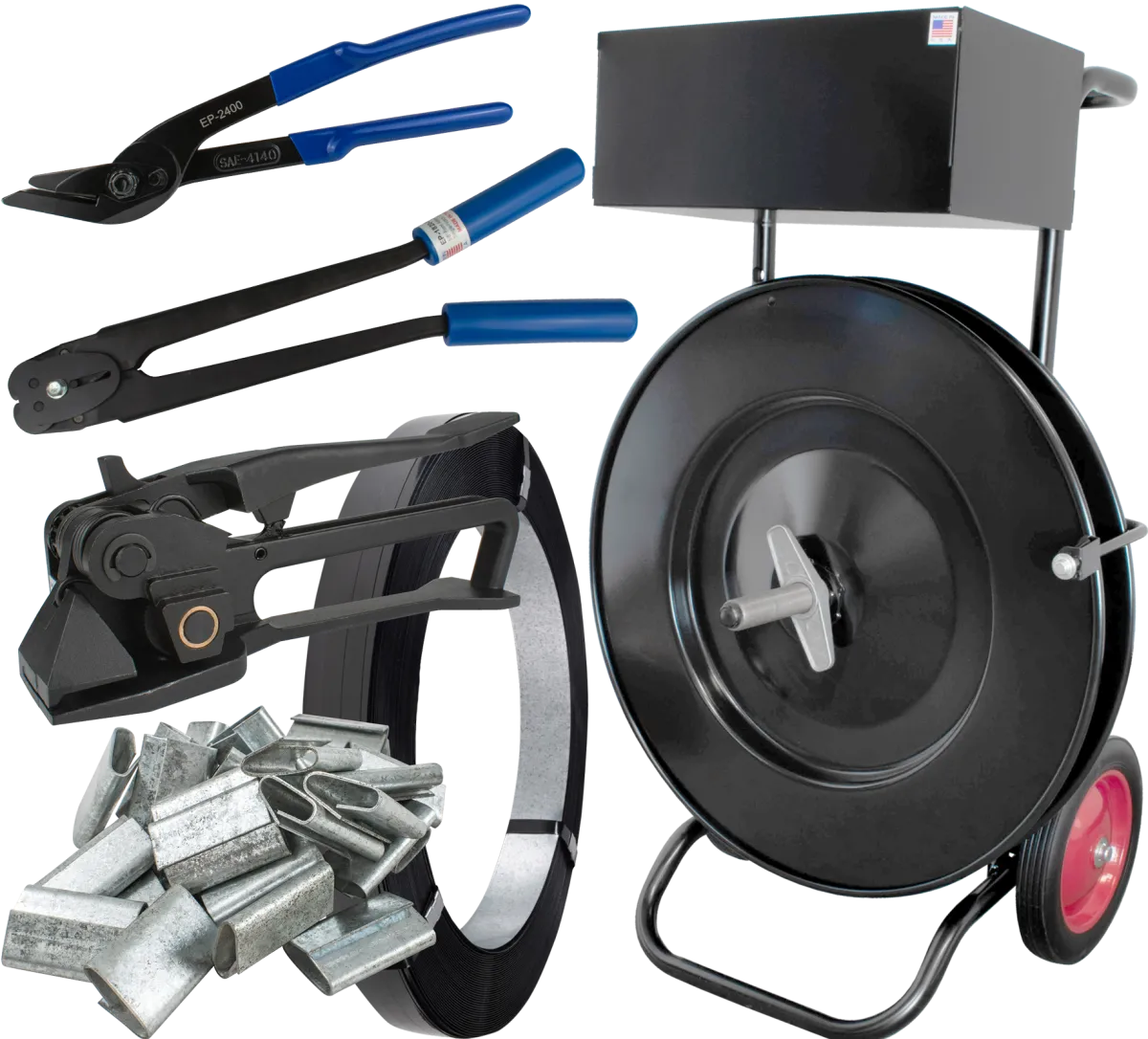 Steel HD Strapping Kit for 1/2", Pusher Seals for Round Loads