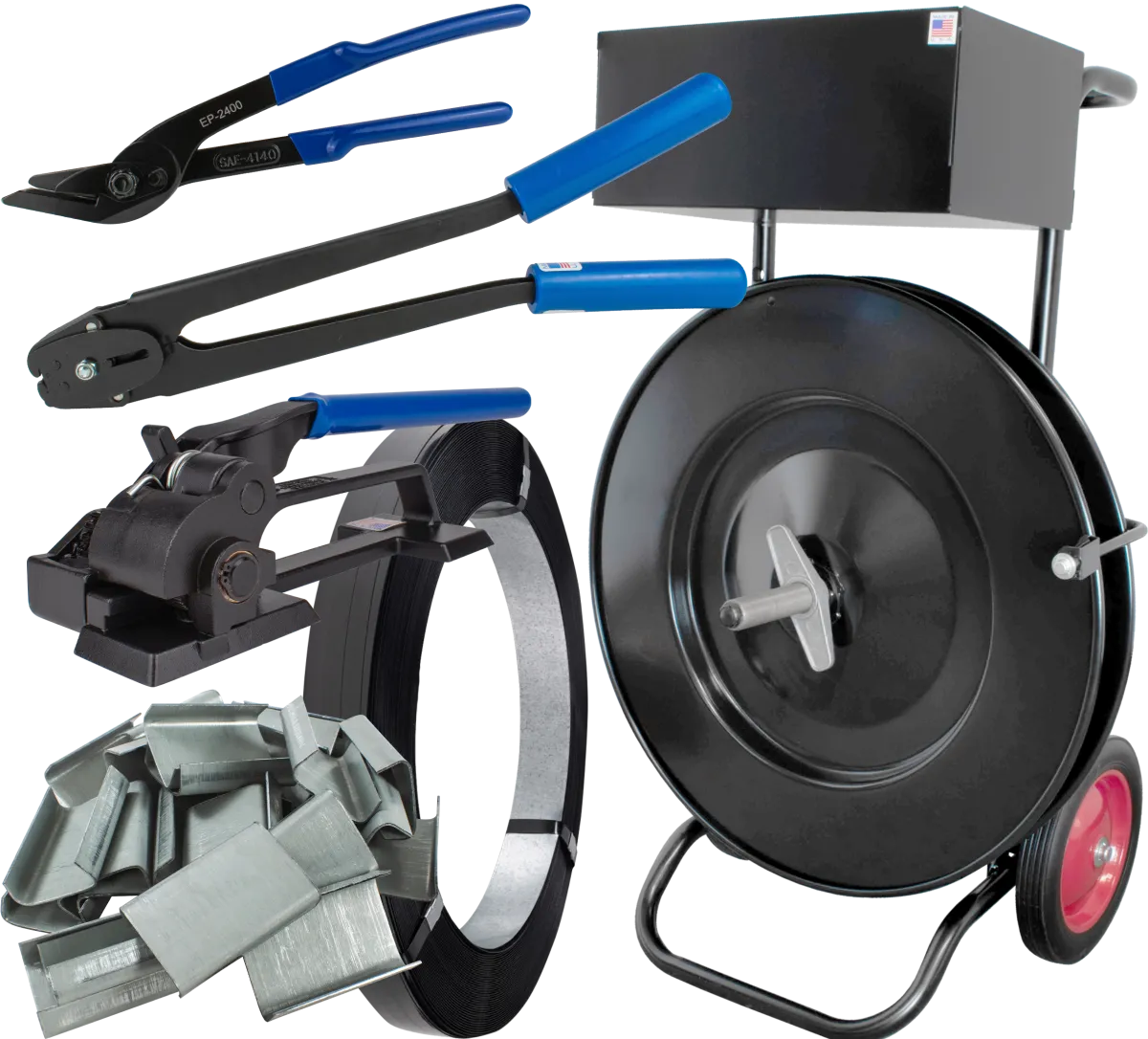 Steel HD Strapping Kit for 5/8", Open Seals, Heavy Duty