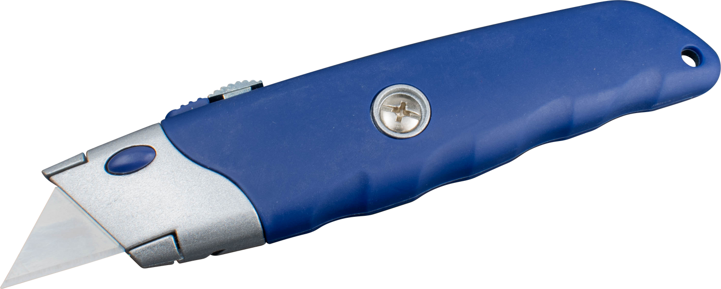 Retractable Steel Utility Knife with Rubber Casing