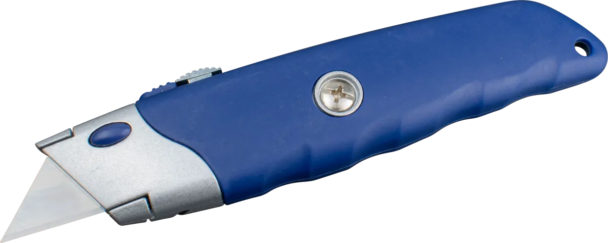 Retractable Steel Utility Knife with Rubber Casing