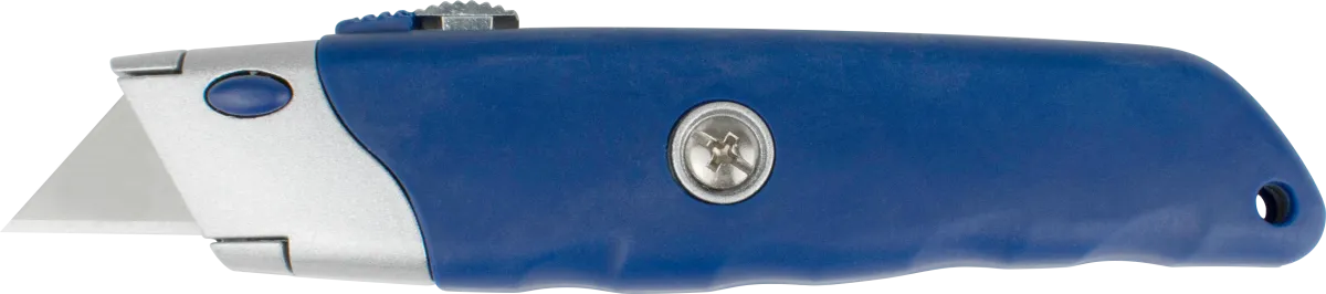 Retractable Steel Utility Knife with Rubber Casing