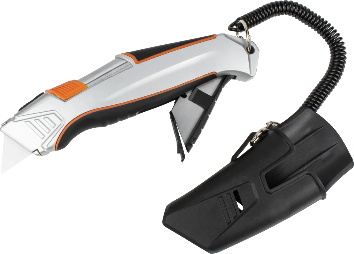 Self-Retracting Utility Knife with Holder