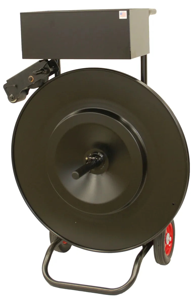 Ribbon-Wound Strapping Dispenser for Steel or Poly Strapping