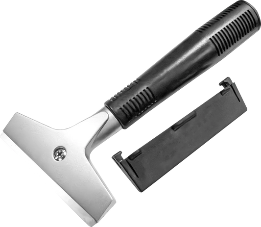 Floor and Wall Razor Scraper 4" Blade Width with Protective Cap - 12/Case