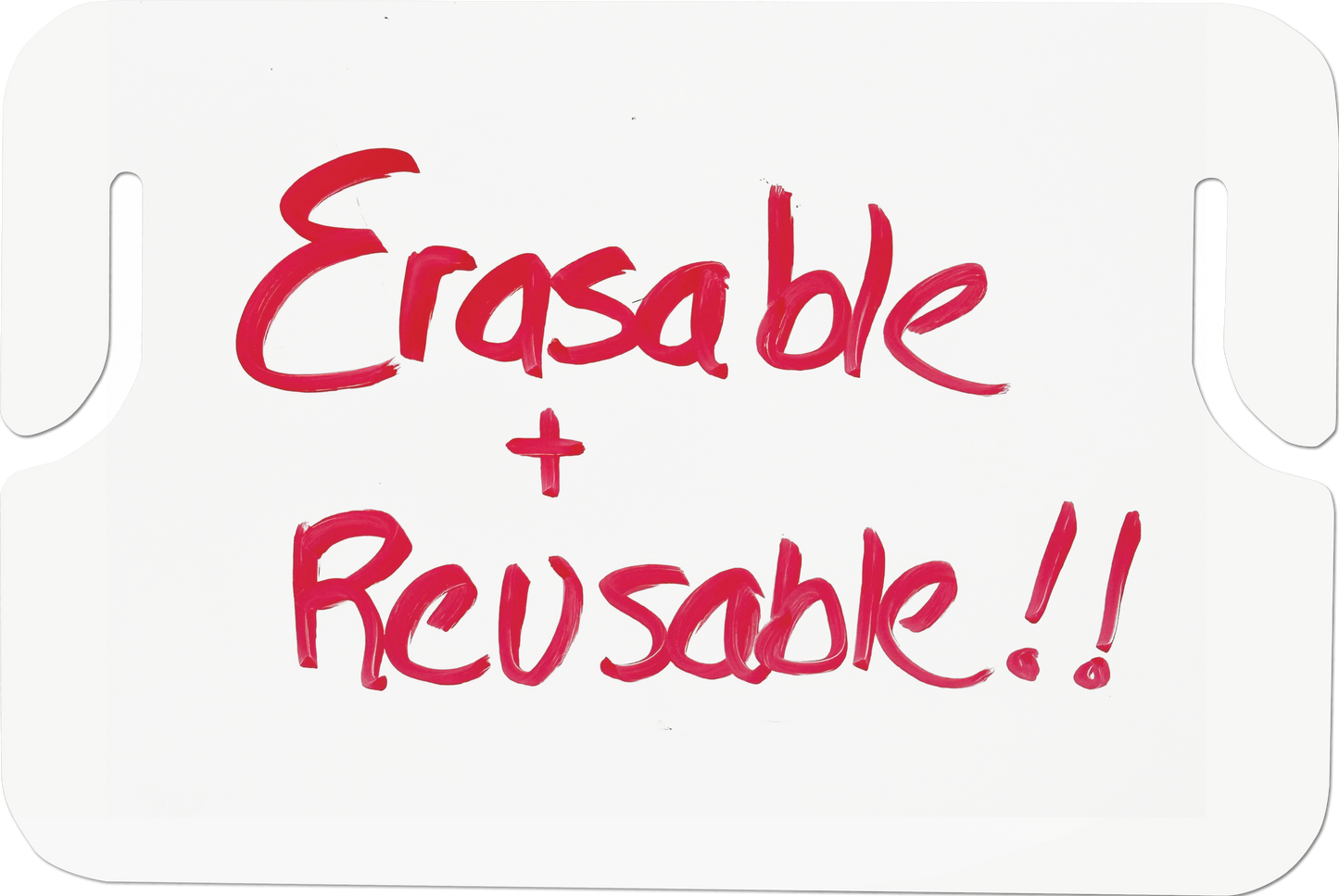 Thin Plastic Erasable Placard, White 8.5 x 11 x 0.0275