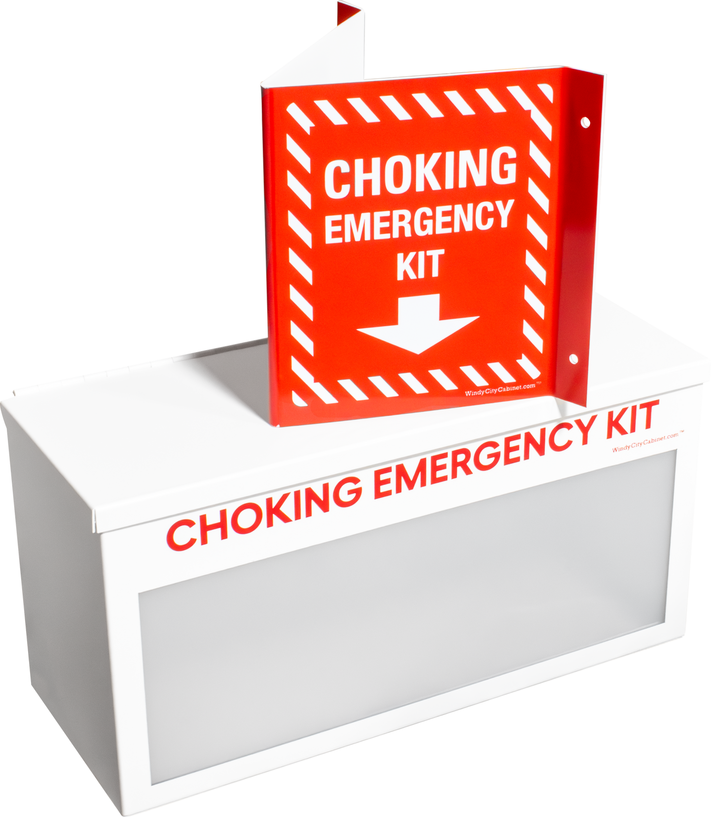 Choking Emergency Kit Cabinet for LifeVac and ArixMed Anti-Choking Device - White
