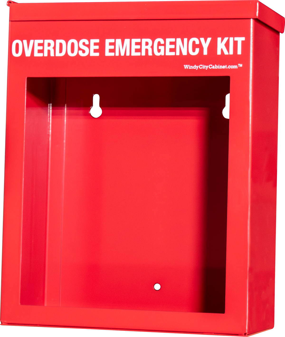 Non-Locking Overdose Emergency Kit Cabinet - Red