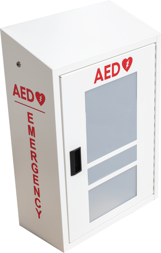 AED and Emergency Response Combination Cabinet with Alarm - White
