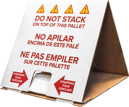 8 x 8 x 8" Do Not Stack Pallet Cones – White - Pack of 50