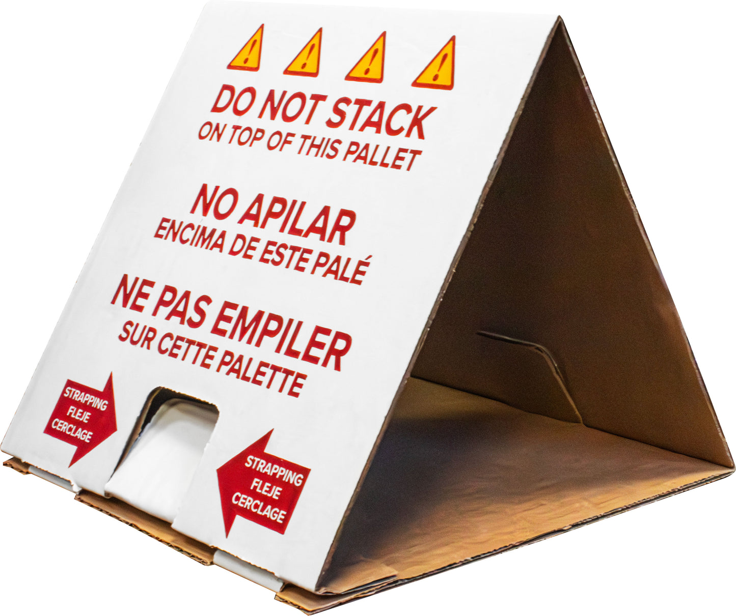 8 x 8 x 8" Do Not Stack Pallet Cones – White - Pack of 50