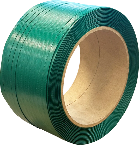 1/2" x .023" Regular Duty Polyester 1600' Strapping Mini Coil - Green
