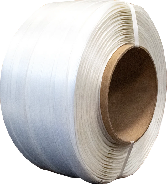 1" x .04" Heavy Duty Composite Poly Cord 1475' Strapping Coil - White
