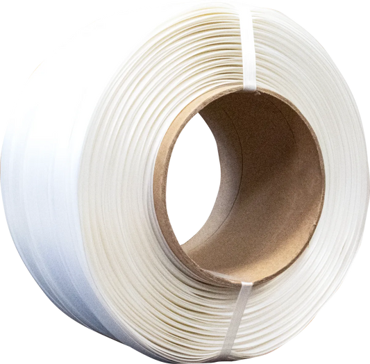 1" x .04" Heavy Duty Composite Poly Cord 1475' Strapping Coil - White
