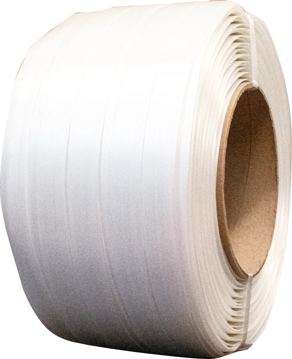 1 1/4" x .04" Heavy Duty Composite Poly Cord 984' Strapping Coil - White