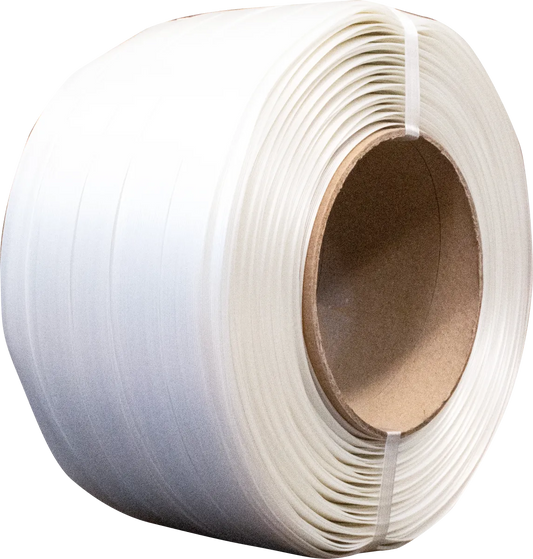 1 1/4" x .04" Heavy Duty Composite Poly Cord 984' Strapping Coil - White