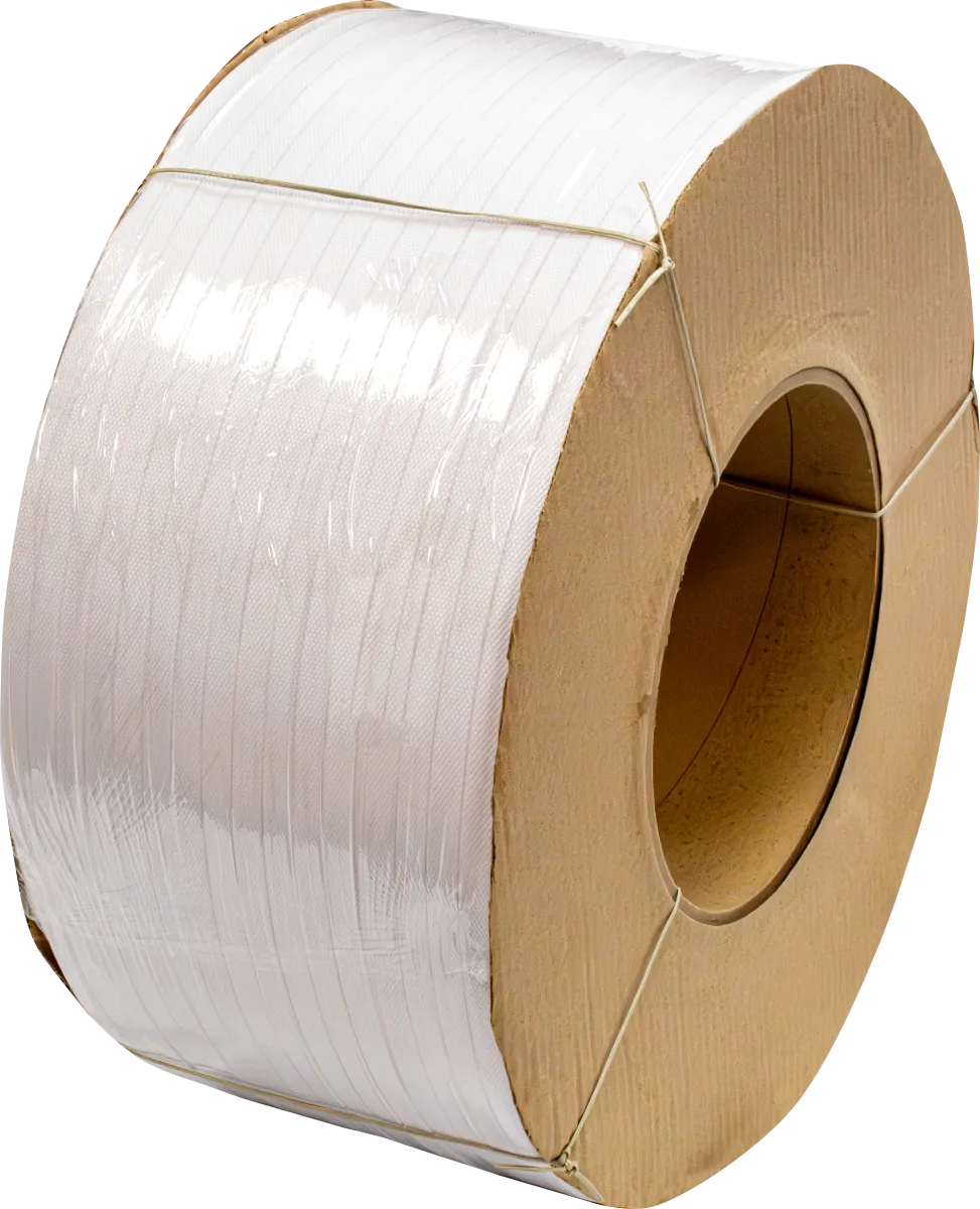Polypropylene Strapping Coil - White 1/2” x .024” x 9,900’ Machine Grade, 8 x 8 Core