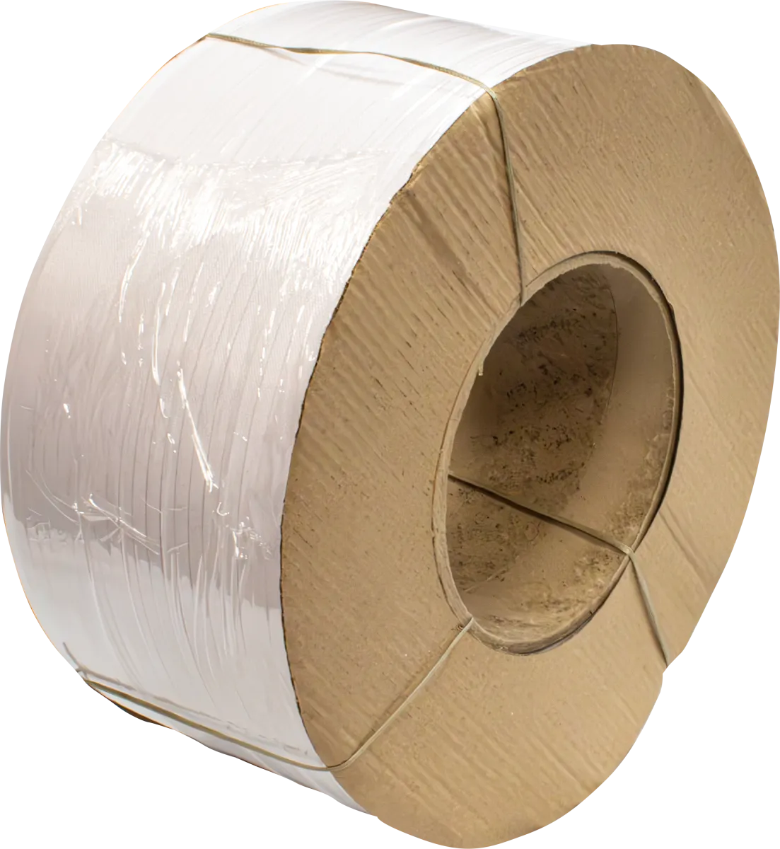 Polypropylene Strapping Coil - White 3/8” x .024” x 12,900’ Machine Grade, 8 x 8 Core