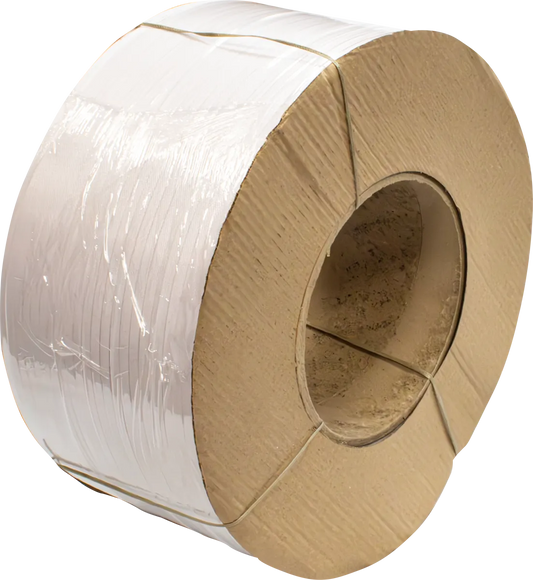 Polypropylene Strapping Coil - White 3/8” x .024” x 12,900’ Machine Grade, 8 x 8 Core