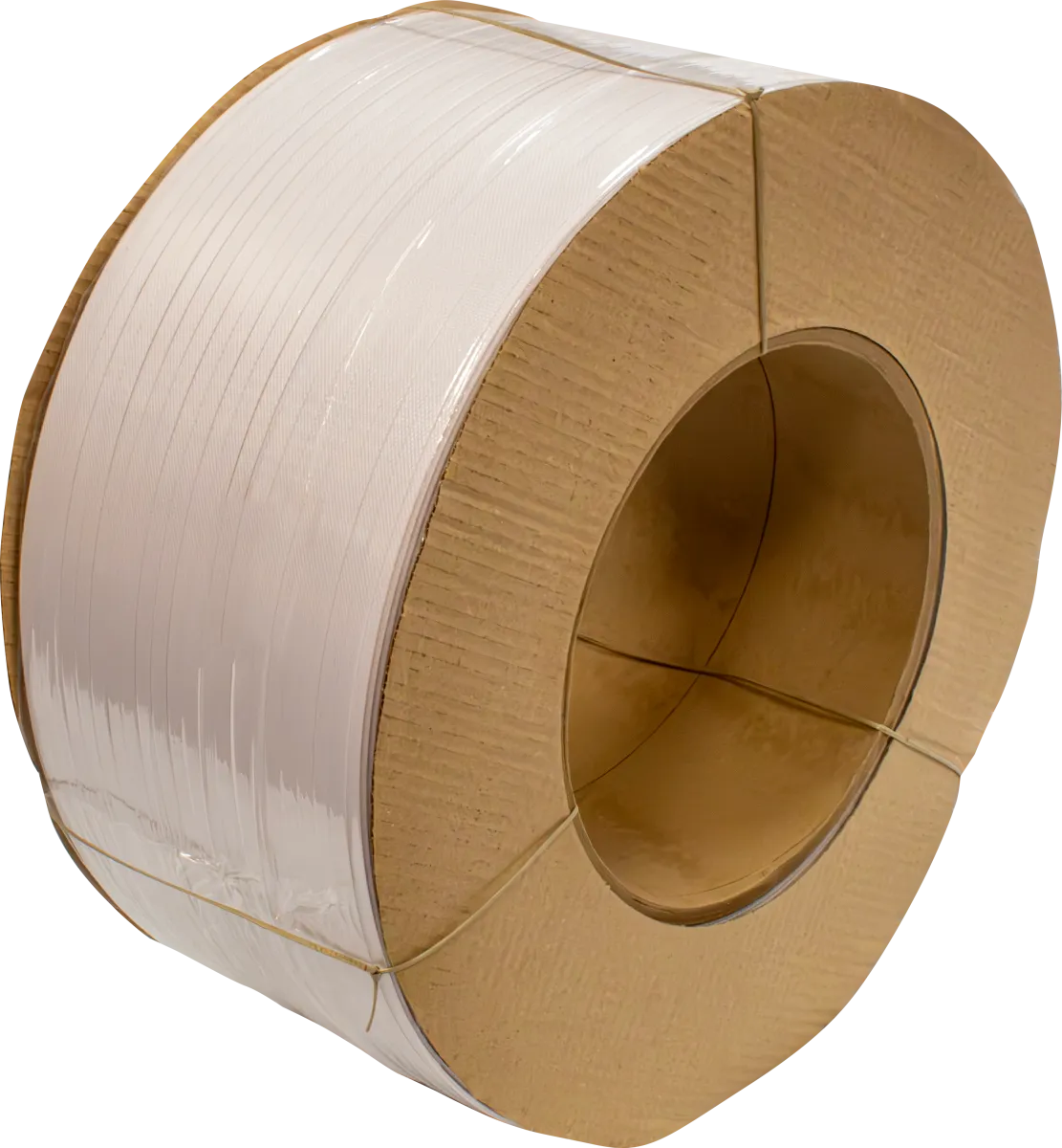Polypropylene Strapping Coil - White 3/8” x .024” x 12,900’ Machine Grade, 8 x 9 Core