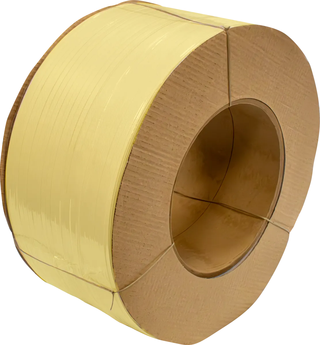 Polypropylene Strapping Coil - Yellow 3/8” x .024” x 12,900’ Machine Grade, 8 x 9 Core