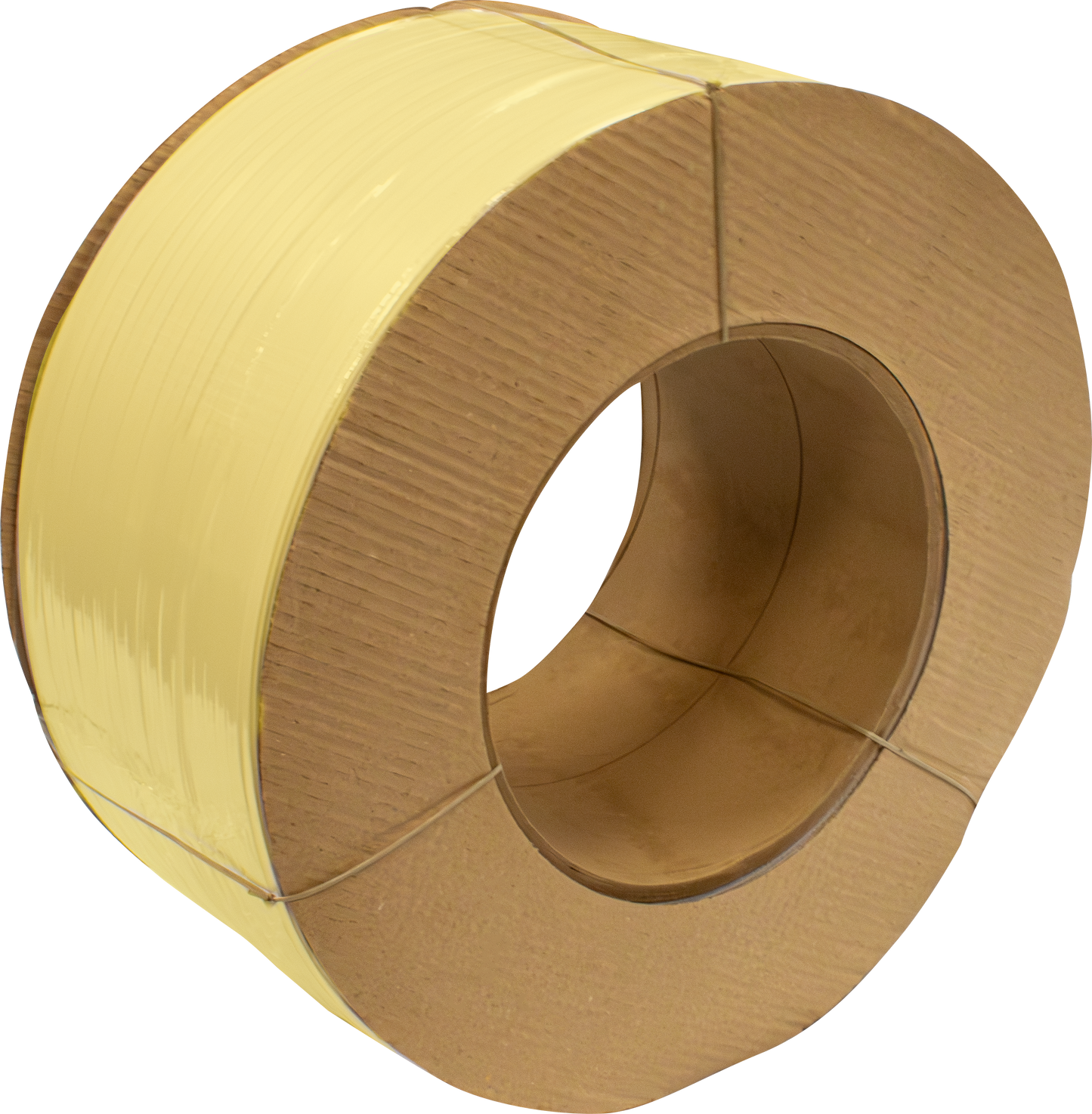 Polypropylene Strapping Coil - Yellow 3/8” x .024” x 12,900’ Machine Grade, 8 x 9 Core