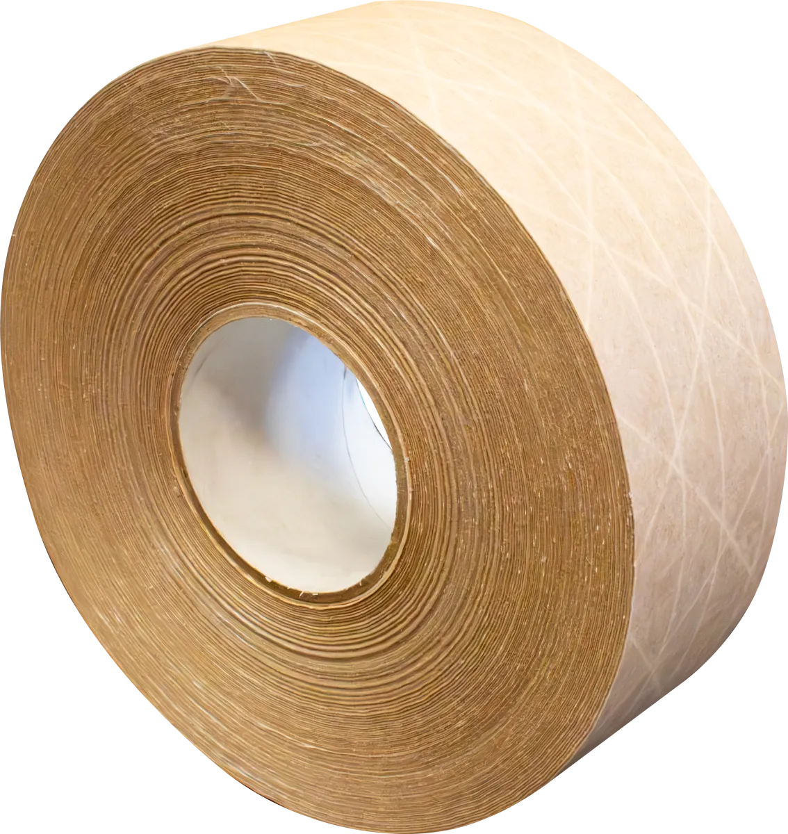Water Activated Kraft Paper with Filament - 2" x 375', 2" Core – Case of 8 Rolls
