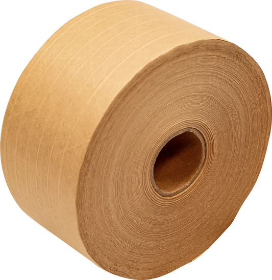 Water Activated Kraft Paper with Filament – 3” x 375’, 2” Core – Case of 8 Rolls