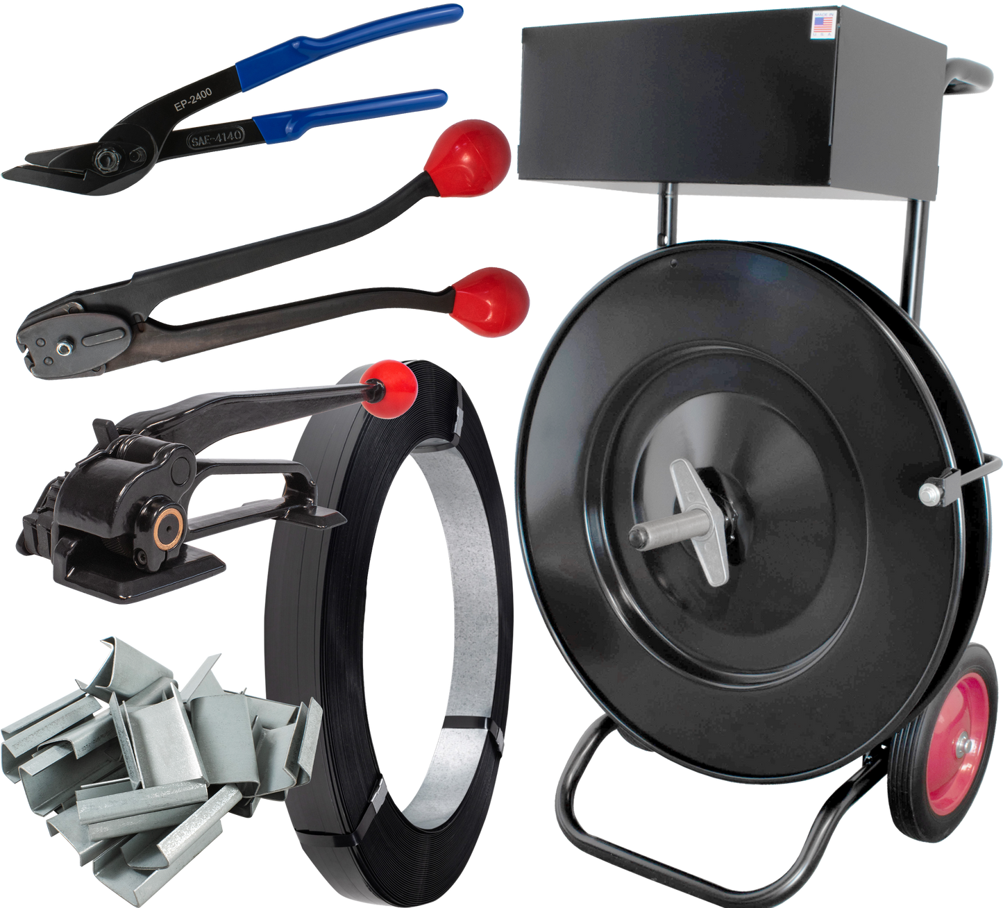 Steel Strapping Kit for 1/2", Open Seals, Regular Duty