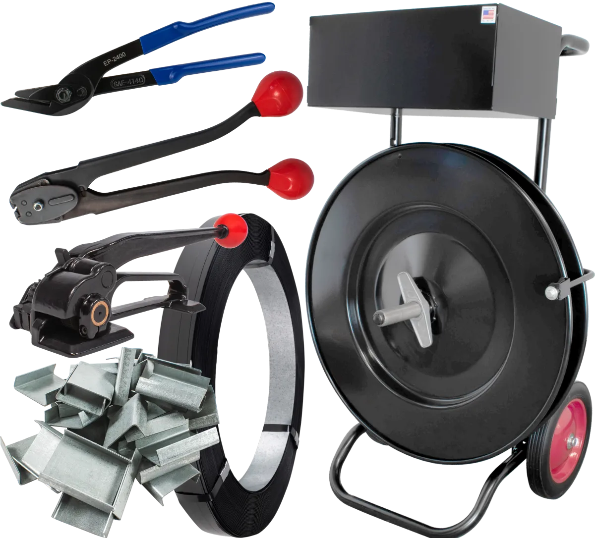 Steel HD Strapping Kit for 3/4", Open Seals, Heavy Duty