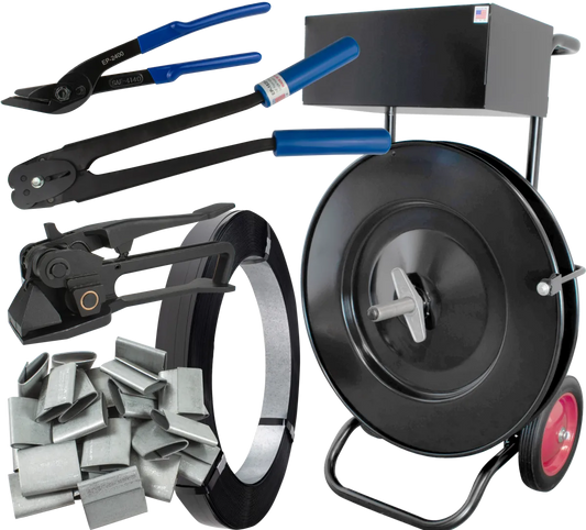 Steel HD Strapping Kit for 3/4", Pusher Seals for Round Loads