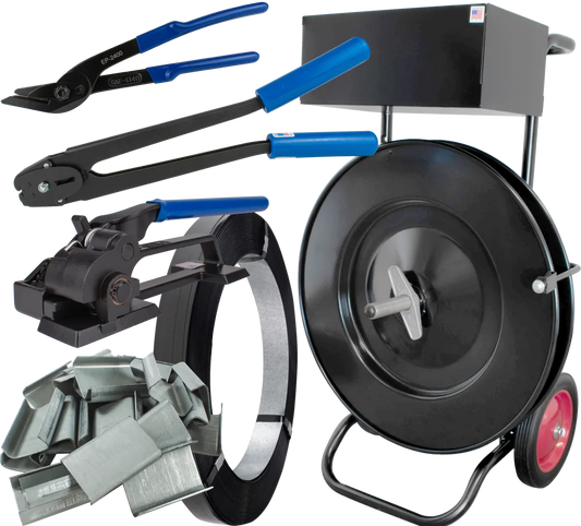 Steel HD Strapping Kit for 5/8", Open Seals, Heavy Duty