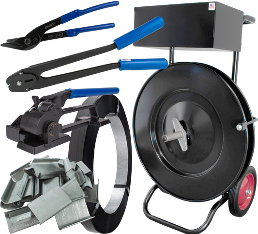 Steel HD Strapping Kit for 5/8", Open Seals, Heavy Duty