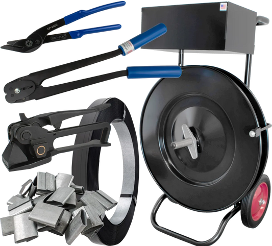 Steel HD Strapping Kit for 5/8", Pusher Seals for Round Loads