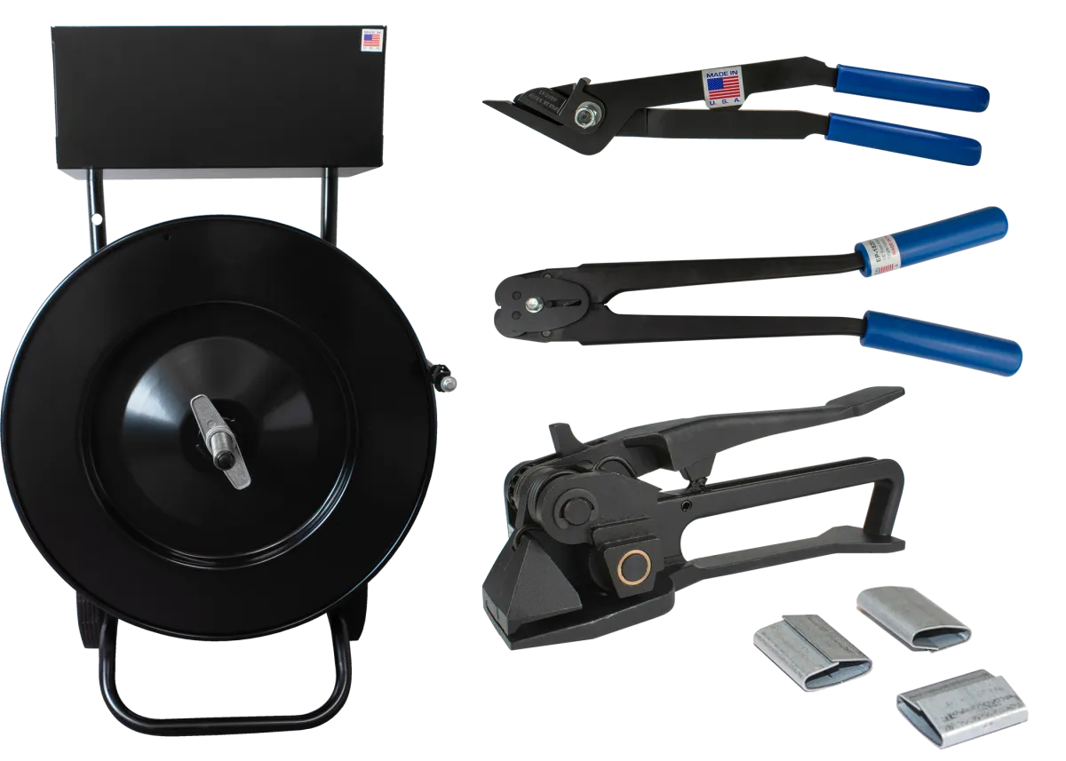 Steel Kit Compact for 5/8" Steel Strapping, Closed Seals