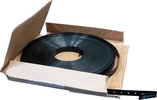 1/2" x .020” x 300' Regular Duty Steel Mini Punched Strapping Coil