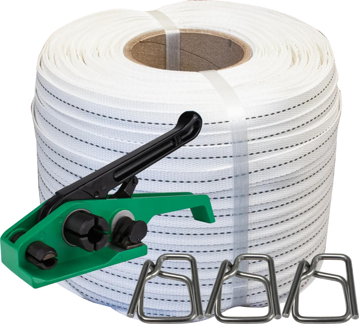 Woven Cord Strapping Kit for 1/2", Wire Buckles, Regular Duty