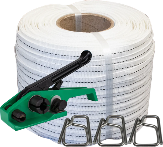 Woven Cord Strapping Kit for 1/2", Wire Buckles, Regular Duty